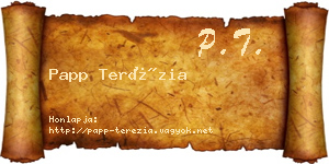 Papp Terézia névjegykártya